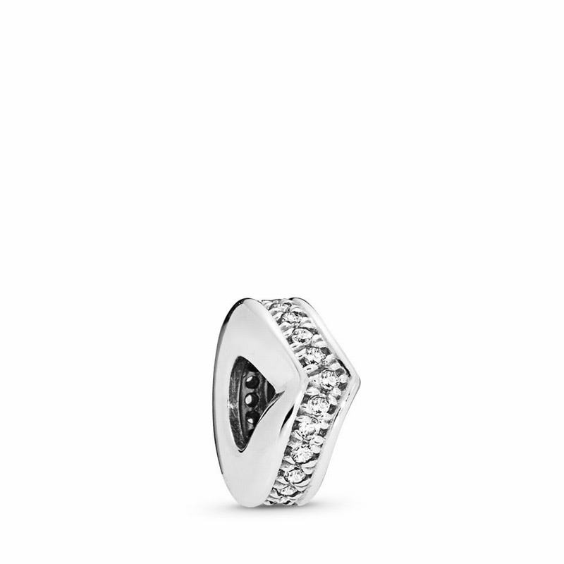 Pandora Shimmering Wish Spacer Charm Ireland - Sterling Silver/Cubic Zirconia - 943206ASY